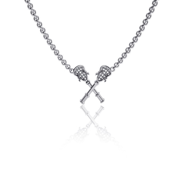 Lacrosse Sticks Pendant Necklace