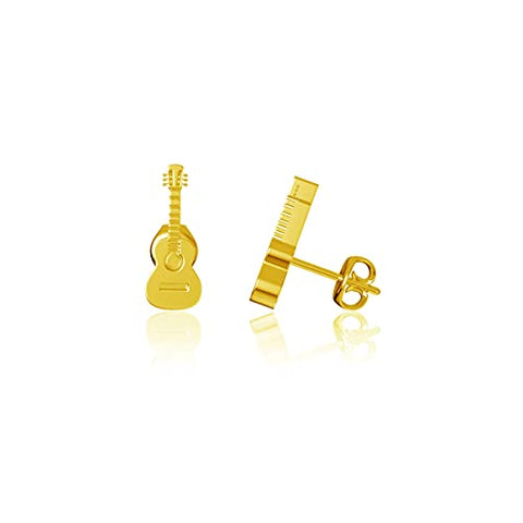 Guitar Post Earrings - Gold Plated