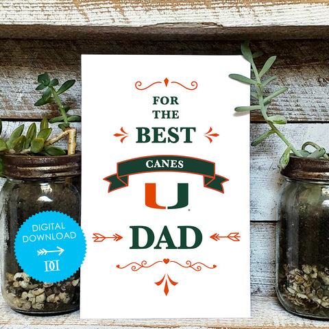 University of Miami Dad Card - Digital Download