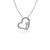 Tennis Racket Heart Necklace - Silver