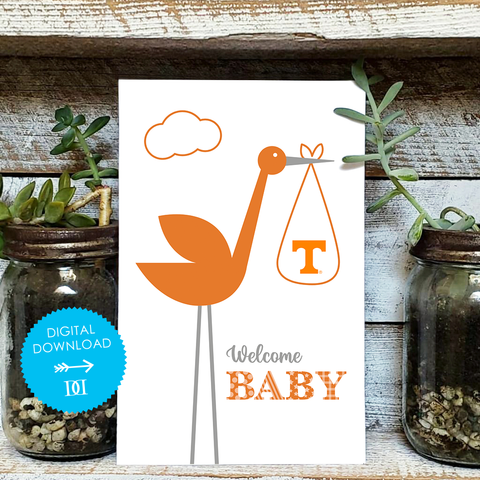 University of Tennessee Baby Card - Digital Download