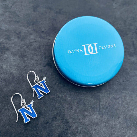 US Naval Academy Dangle Earrings - Enamel