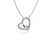 Comedy and Tragedy Mask Heart Necklace