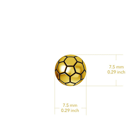 Soccer Ball Pendant Necklace - Gold Plated