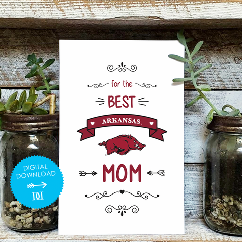 University of Arkansas Mom Card - Digital Download