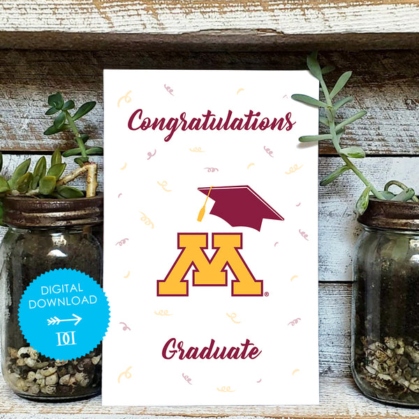 University of Minnesota Graduation Greeting Card - Digital Download