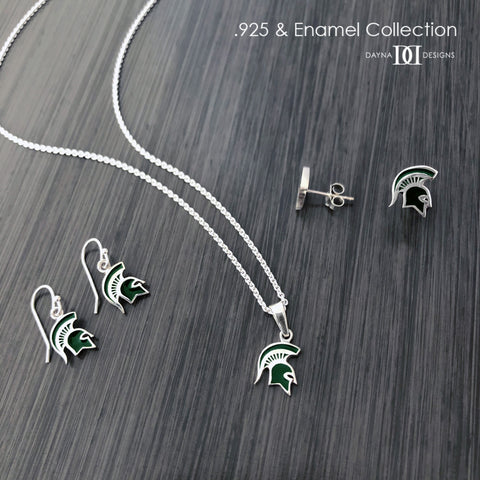 Michigan State University Post Earrings - Enamel