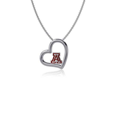 University of Arizona Heart Necklace - Enamel