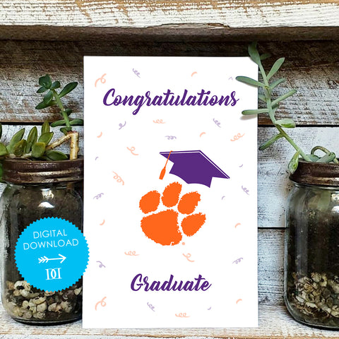 Clemson University Grad Card - Digital Download