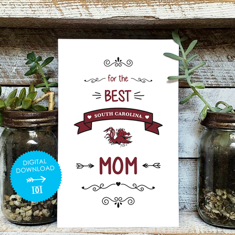 South Carolina Mom Greeting Card - Digital Download