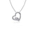 Mississippi Ole Miss Rebels Heart Pendant Necklace - Silver