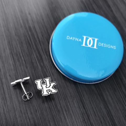 University of Kentucky Post Earrings - Silver