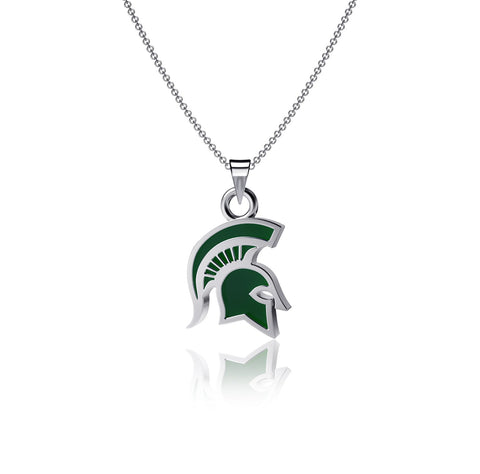 Michigan State University Pendant Necklace - Enamel