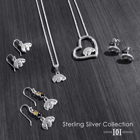 University of Iowa Heart Necklace - Silver