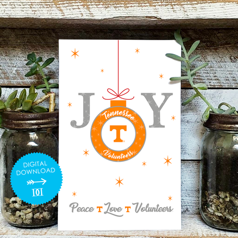 University of Tennessee Joy Christmas Card - Digital Download