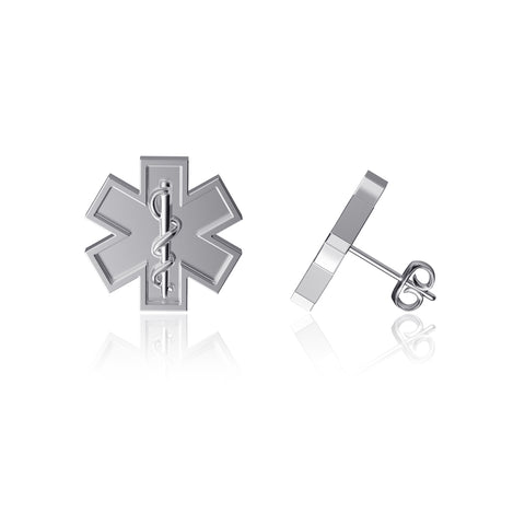 EMT Post Earrings - Silver