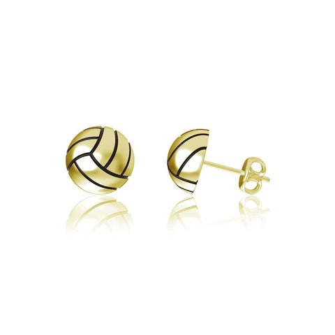 Volleyball Post Earrings - Gold Plated