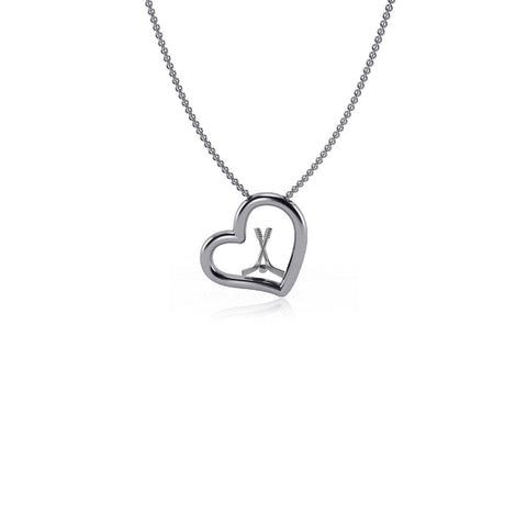 Hockey Heart Necklace