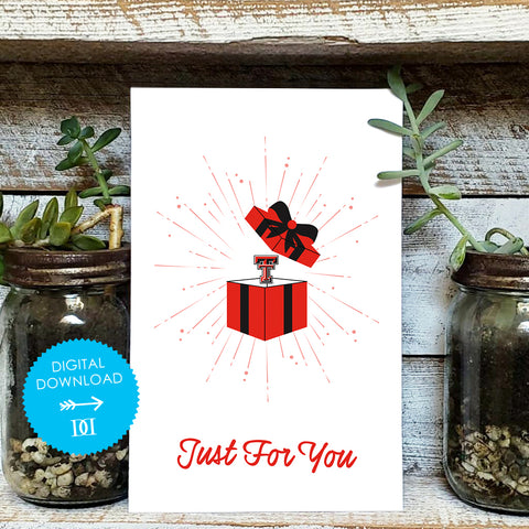 Texas Tech Gift Greeting Card - Digital Download