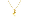 Music Note Pendant Necklace - Gold