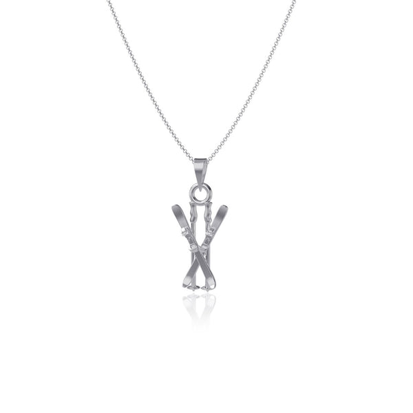 Ski Pendant Necklace