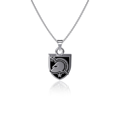 US Military Academy Black Knights Pendant Necklace - Enamel