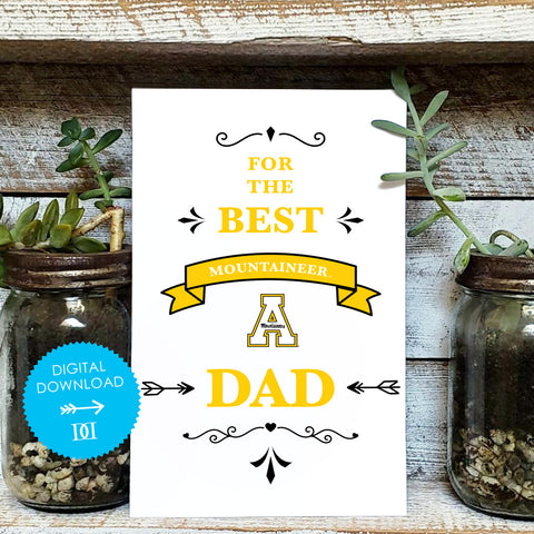 Appalachian State Mountaineers Dad Card - Digital Download