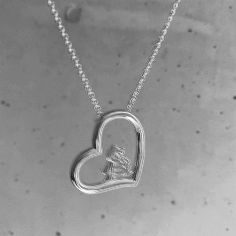 Arizona State Sun Devils Heart Pendant Necklace - Silver