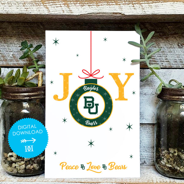 Baylor Bears Christmas Joy Card