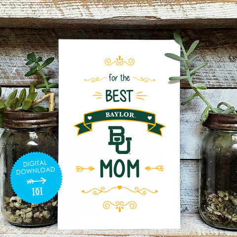 Baylor Bears Mom Card - Digital Download