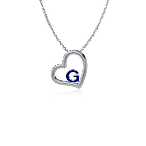 Georgetown Hoyas Heart Pendant Necklace - Enamel