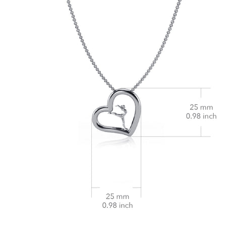 Gymnastics Heart Necklace