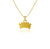 Howard University Bison Pendant Necklace - Gold Plated