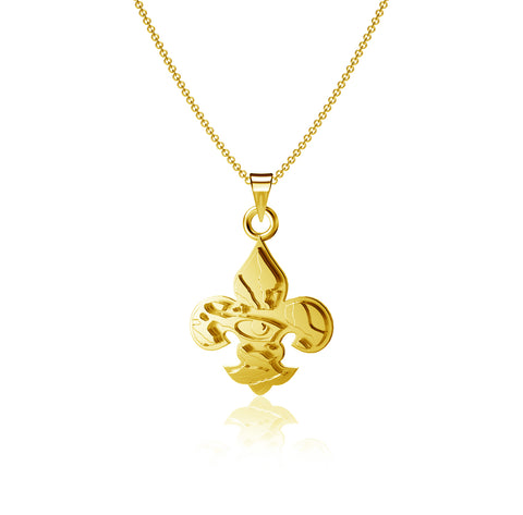 Louisiana State University Fleur de Lis Necklace - Gold Plated