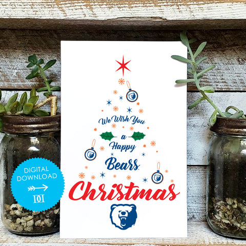 Morgan State Bears Christmas Tree Card - Digital Download