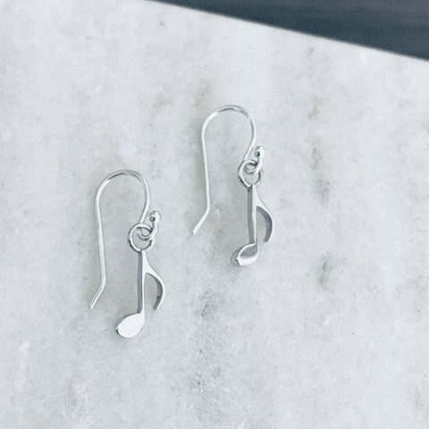 Music Note Dangle Earrings