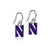 Northwestern Wildcats Dangle Earrings - Enamel
