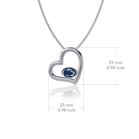 Penn State University Heart Necklace - Enamel