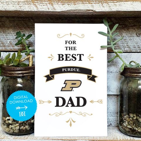 Purdue Boilermakers Dad Card - Digital Download