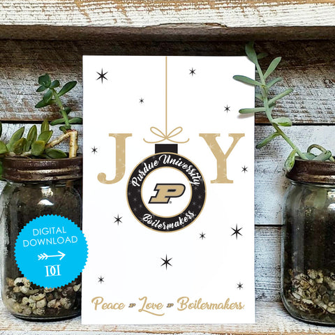 Purdue Boilermakers Joy Card - Digital Download