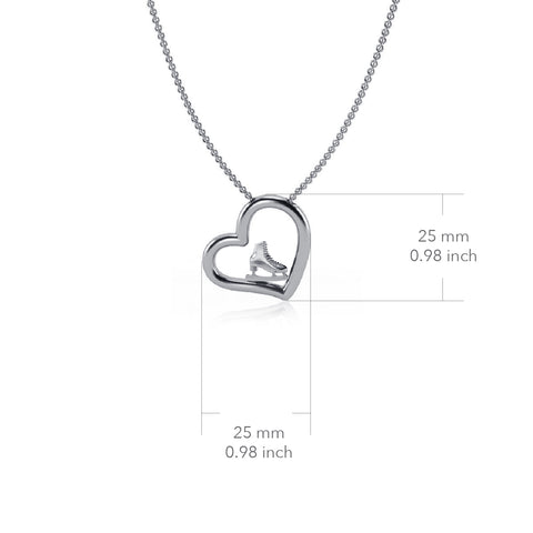 Skate Heart Necklace