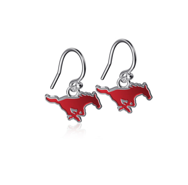 Southern Methodist Mustangs Dangle Earrings - Enamel