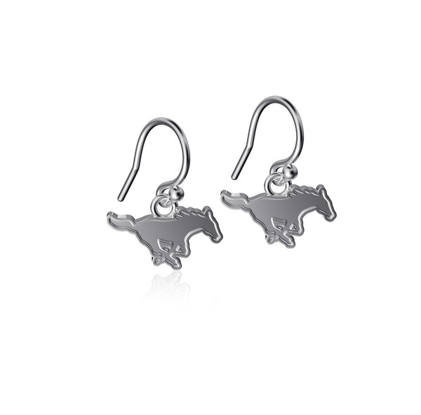 Southern Methodist Mustangs Dangle Earrings