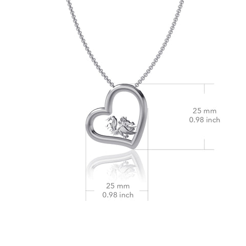 University of South Carolina Heart Necklace - Silver