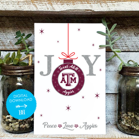 Texas A&M Aggies Joy Card - Digital Download