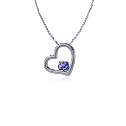 Tennessee State Tigers Heart Pendant Necklace - Enamel