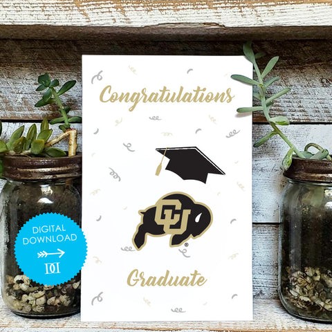 Colorado Buffaloes Grad Card - Digital Download