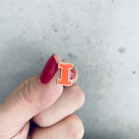 Illinois Fighting Illini Post Earrings - Enamel