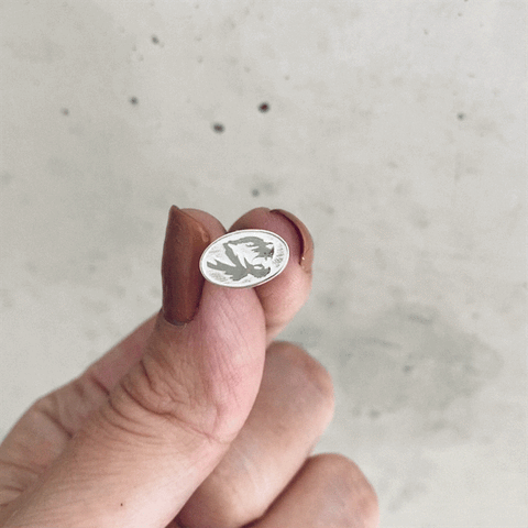 Missouri Tigers Post Earrings - Silver