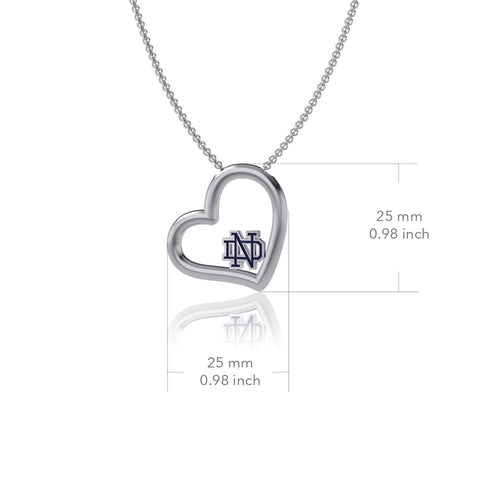 University of Notre Dame Heart Necklace - Enamel